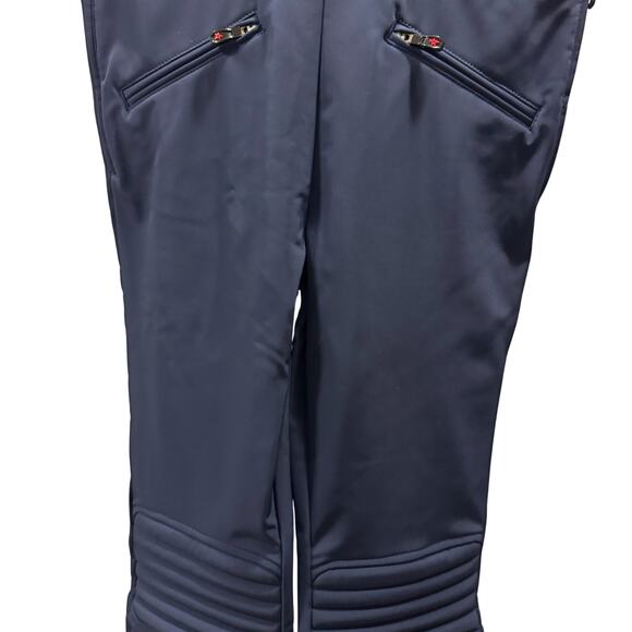 Perfect Moment Navy Softshell Ski Overalls Y14 Isola Snow Bib Pants - Picture 5 of 9